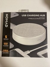 Nomad USB Charging hub White Powers up to 5 USB Devices High Power Output LED...