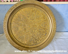 Plateau en cuivre diamètre 34,5 cm