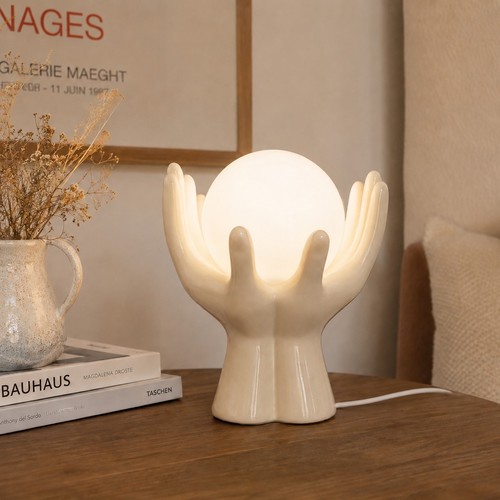Lampe vintage ivoire - , en