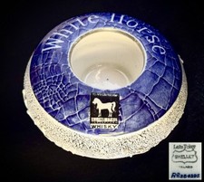 Antique 1901 SHELLEY, 'WHITE HORSE' Scotch Whisky match-holder striker pyrogene