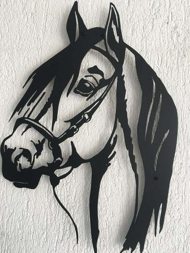 Art mural tête cheval - de,