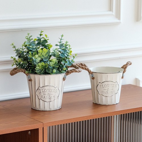 Porte fleurs fer pour beige - pour,