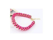 Bracelet fluo tressé métal