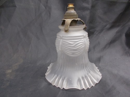 Ancienne tulipe en verre - ancienne,