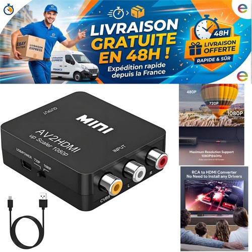 Convertisseur rca vers - rca,