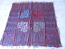 Large Antique Cashmere Shawl Flower Decoration Palms Boteh Late 19th Century