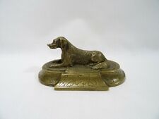 ANTIQUE CHIEN BRONZE STATUE ANIMAL SCULPTURE PRESS DOG PAPER ANTIQUE BRONZE