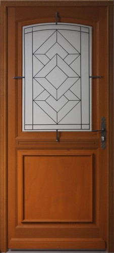 Porte entrée bois vitrée - d'entrée,