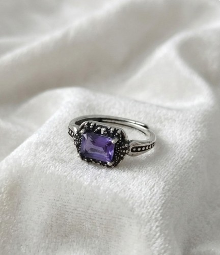 Bague améthyste argent - améthyste,