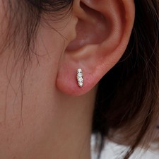Boucles d'oreilles acier doré