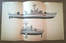 MARINA MILITARE REGNO ITALIA - 4 STAMPE A COLORI ANNI '30 - SOMMERGIBILE FREGATA