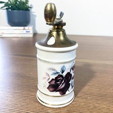 Vintage Limoges Pepper Mill | Porcelain Flower Decor and Gilded Brass