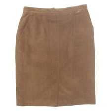 Jupe Crayon Marron Midi En