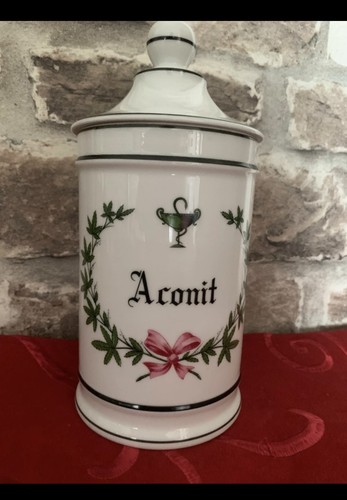 Old apothecary jar porcelain - apothecary,