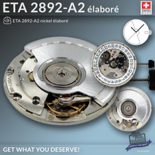 MOVEMENT ETA 2892A2 élaboré Automatic Movement, SWISS MADE