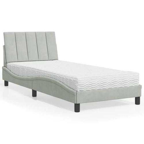 Lit avec matelas rembourré - lit,