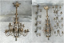 Ancien Lustre empire? Louis xvi? Bronze/airain/laiton 19 ème siècle chandelier