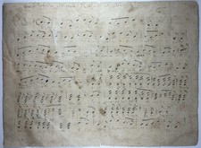 RARE 19th Century Handwritten Musical Score for Giuseppe Verdi's Opera "Nabucco"