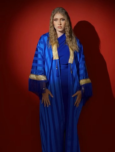 Abaya bleue larzena neuve - bleue,