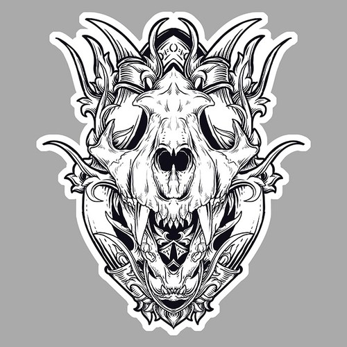 Tete mort crane lion - mort,