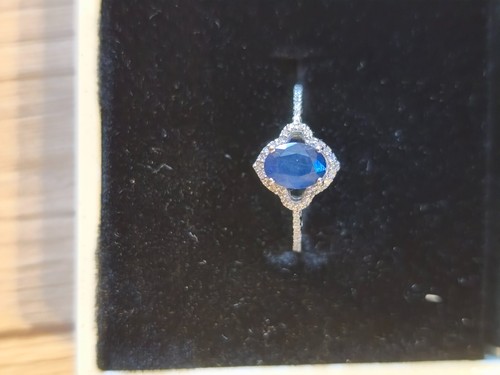 Bague saphir diamant - saphir, et