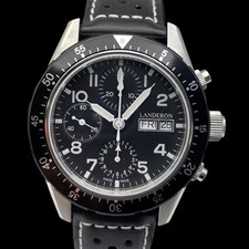 Landeron Chronographe Pilote Automatic Swiss Valjoux 7750 Verre Saphir 