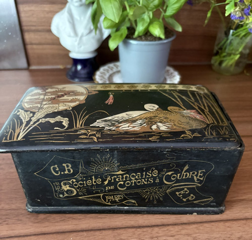 Ancienne boite cotons - , à