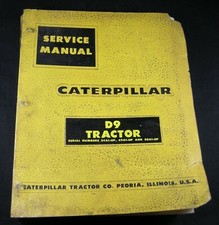 Caterpillar D9 Service Manual Repair Shop Book Tractor Bulldozer Catalog 34A CAT