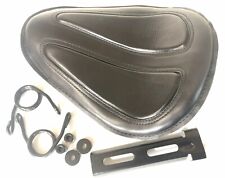 Real Leather High Back Gel Pad Solo Seat for Custom Harley Chopper Bobber Yamaha