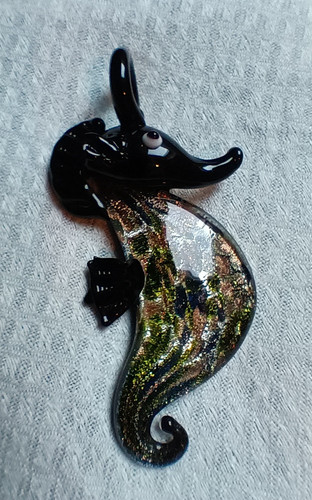 Pendentif hippocampe verre - pendentif, en