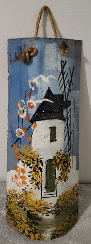 Ancienne tuile canal - canal, peinte