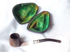 BBB, a gorgeous, cased briar pipe with silver mounts by this famous London maker