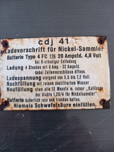 Plaque émaillée allemande - Émaillée,