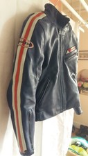 SUPERBE BLOUSON DE MOTO EN CUIR DAINESE VINTAGE - FEMME EU 46 / UK 12 - 14