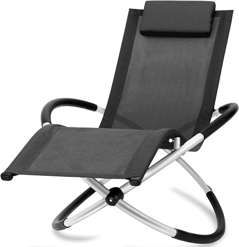 Chaise longue noire relax - chaise,
