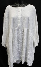 Ulla Popken Women's Half Sleeve Solid Midi Dress CA4 White Size 24/26