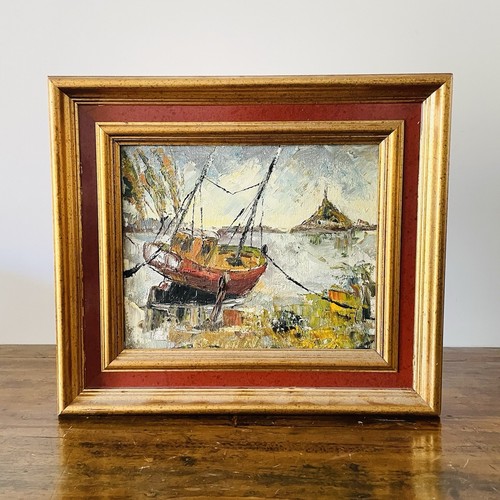 Huile sur toile - "Échouage, en