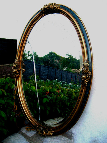 Ancien grand miroir mercure - ancien,