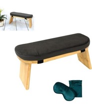 Foldable Bamboo Kneeling Meditation Bench with Cushion, Carry Bag & Sleep Mask