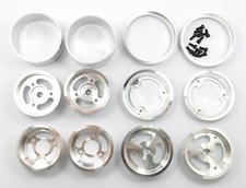 Dhawk CNC Vintage 1.5" Aluminum Wheel 3 Pieces Silver For Team Associated RC10