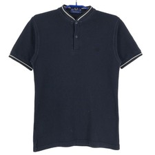 FRED PERRY Homme Polo Col Bleu T-Shirt Taille XS