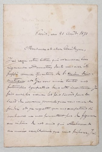 Gambetta lettre - (léon).,