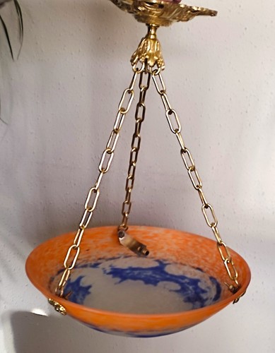 Suspension lustre art déco - lustre,