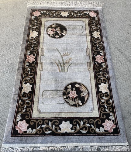 Tapis soie 155x90cm chinois - tapis,