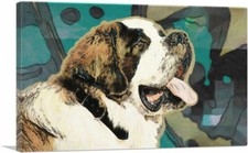 ARTCANVAS Saint Bernard Dog Breed Canvas Art Print