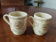 Lot of 2 BADONVILLIER Earthenware Espresso Cups