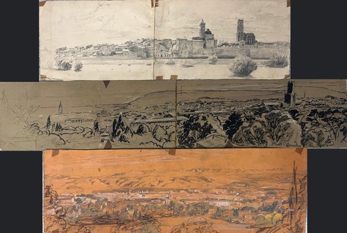 Tableaux lot études pastel - études,