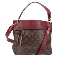 LOUIS VUITTON Monogram Tuile Reevess Bag 2way Fuchsia M43716 LV Auth 137027