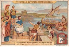 Chromos.AM16118.7x10 cm approx. Liebig.Historical episodes of famous cities