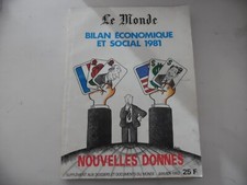 LE MONDE Dossiers et documents – BILAN ECONOMIQUE ET SOCIAL 1981 – Nouvelles don